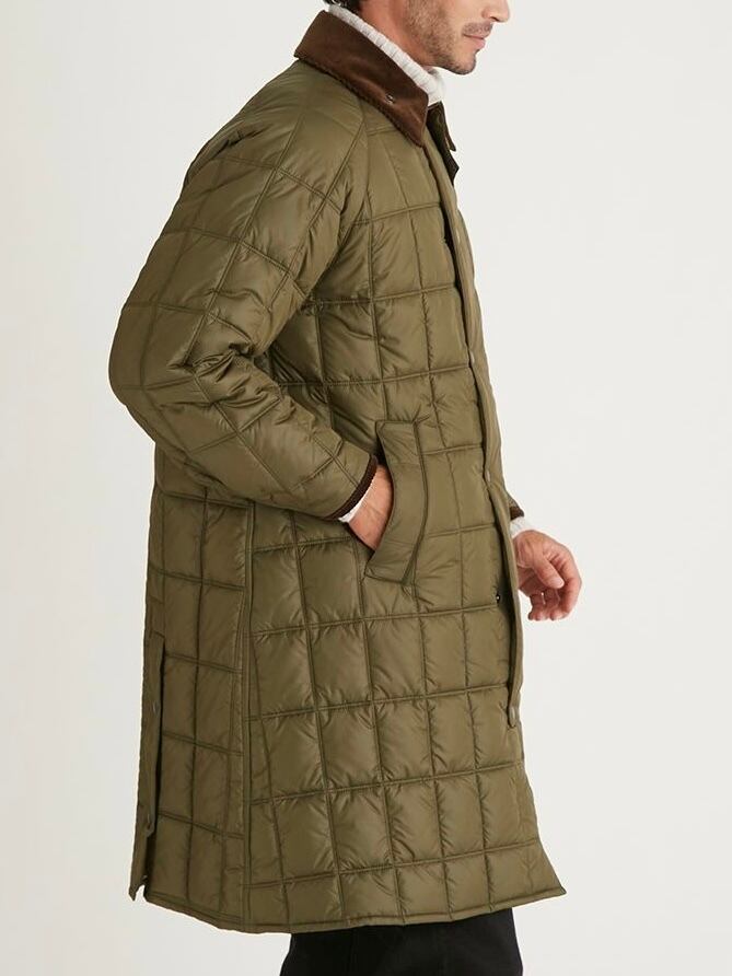 Barbour(ﾊﾞﾌﾞｱｰ) - EXMOOR SQUARE QUILTING COAT/KHAKI(ｴｸｽﾓｱｽｸｴｱ