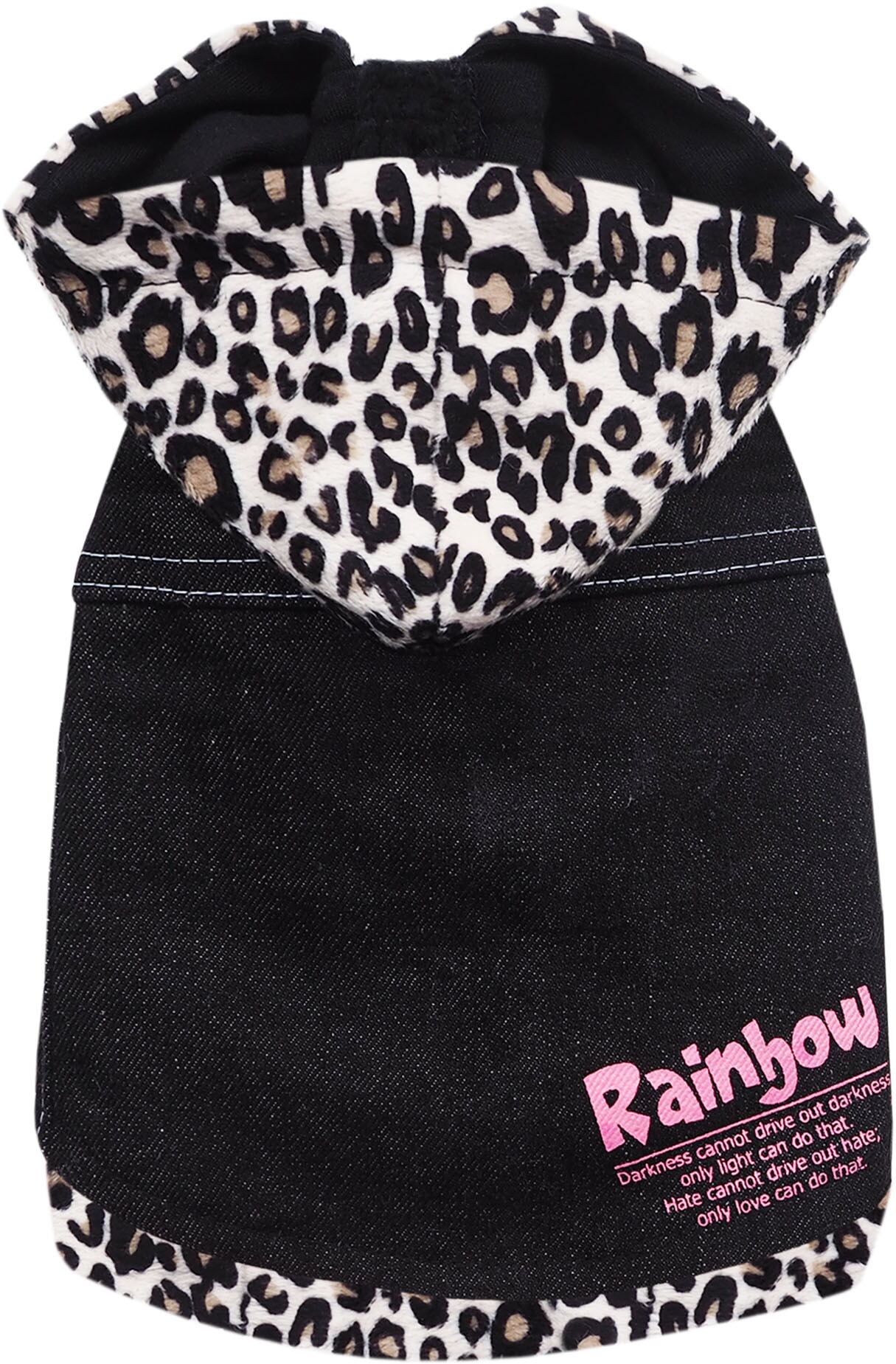 【ドッグウェア】デニムジャケット レオパード