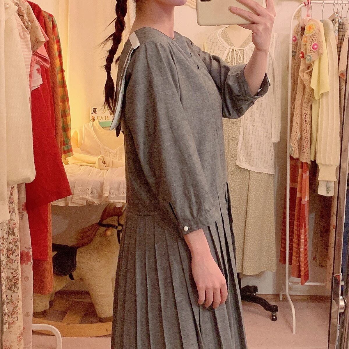 original / brand new sailor one-piece / gray