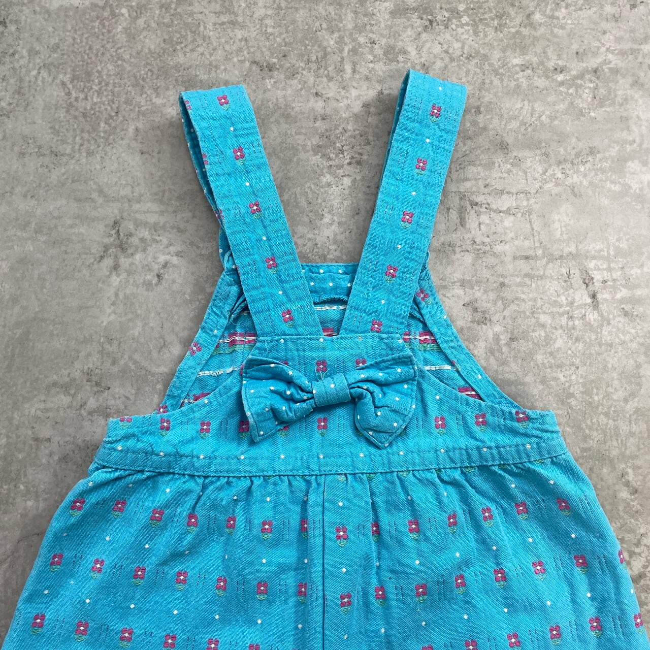 kids】希少 80年代頃 USA製 OSHKOSH オシュコシュ 花柄オーバーオール