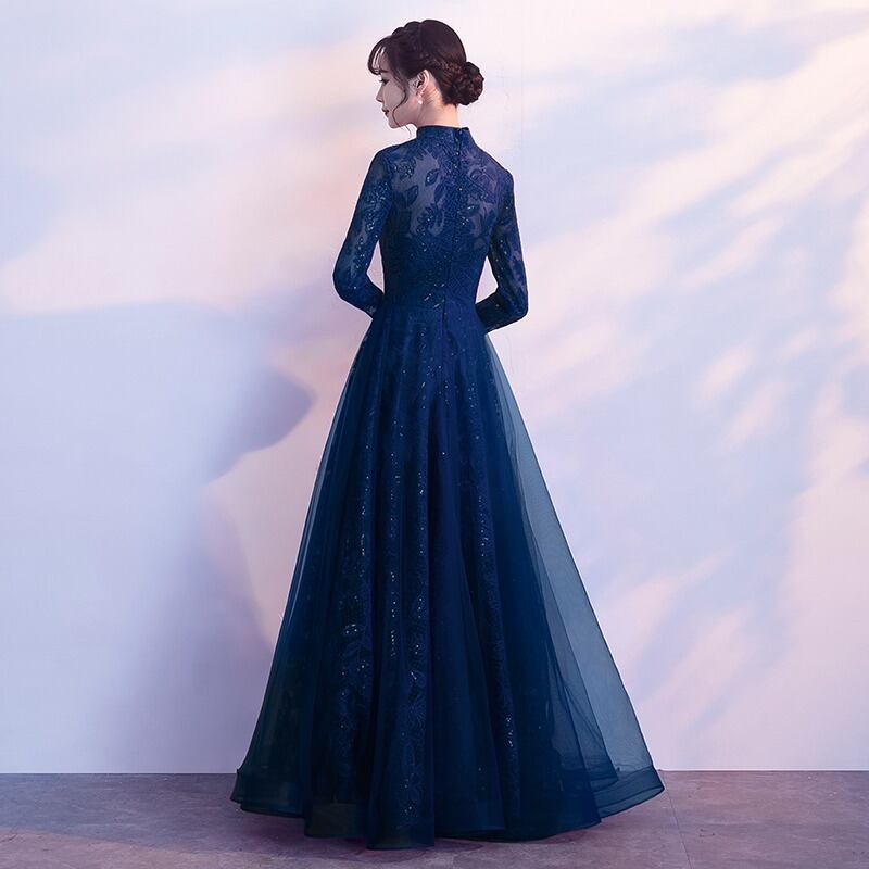 カラードレス ハイネック ウェディングドレス パーティードレス 二次会