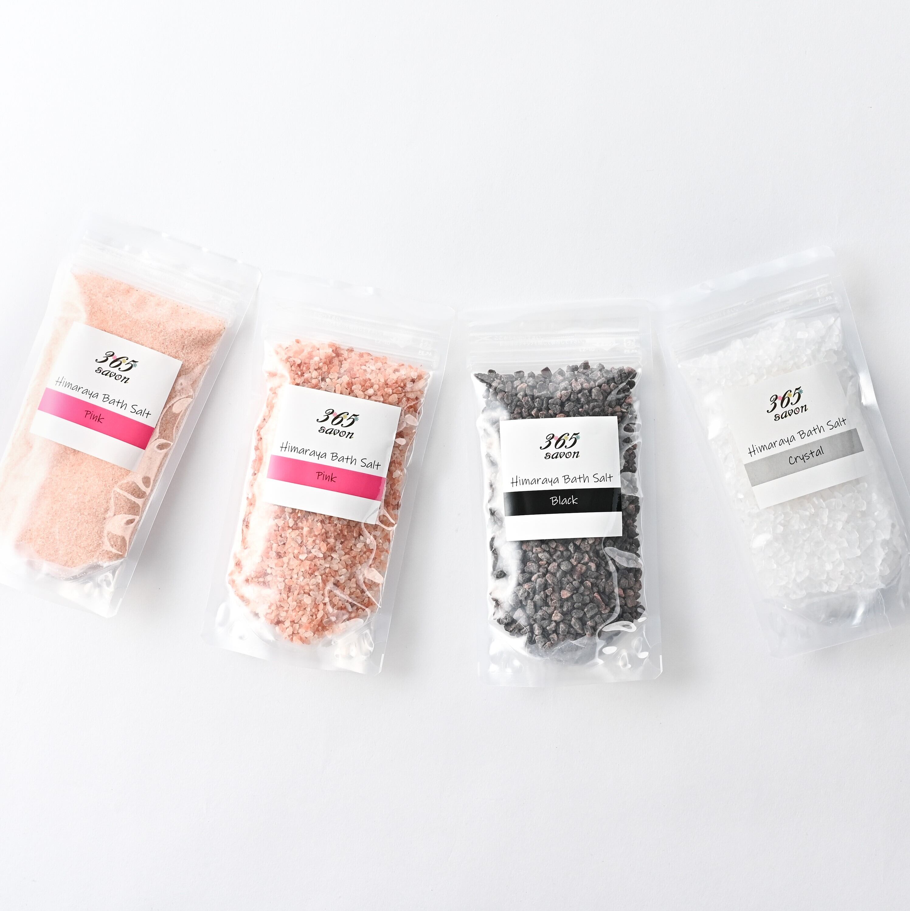 送料無料】お試し 入浴剤 バスソルト 365ヒマラヤ岩塩4種 各200g