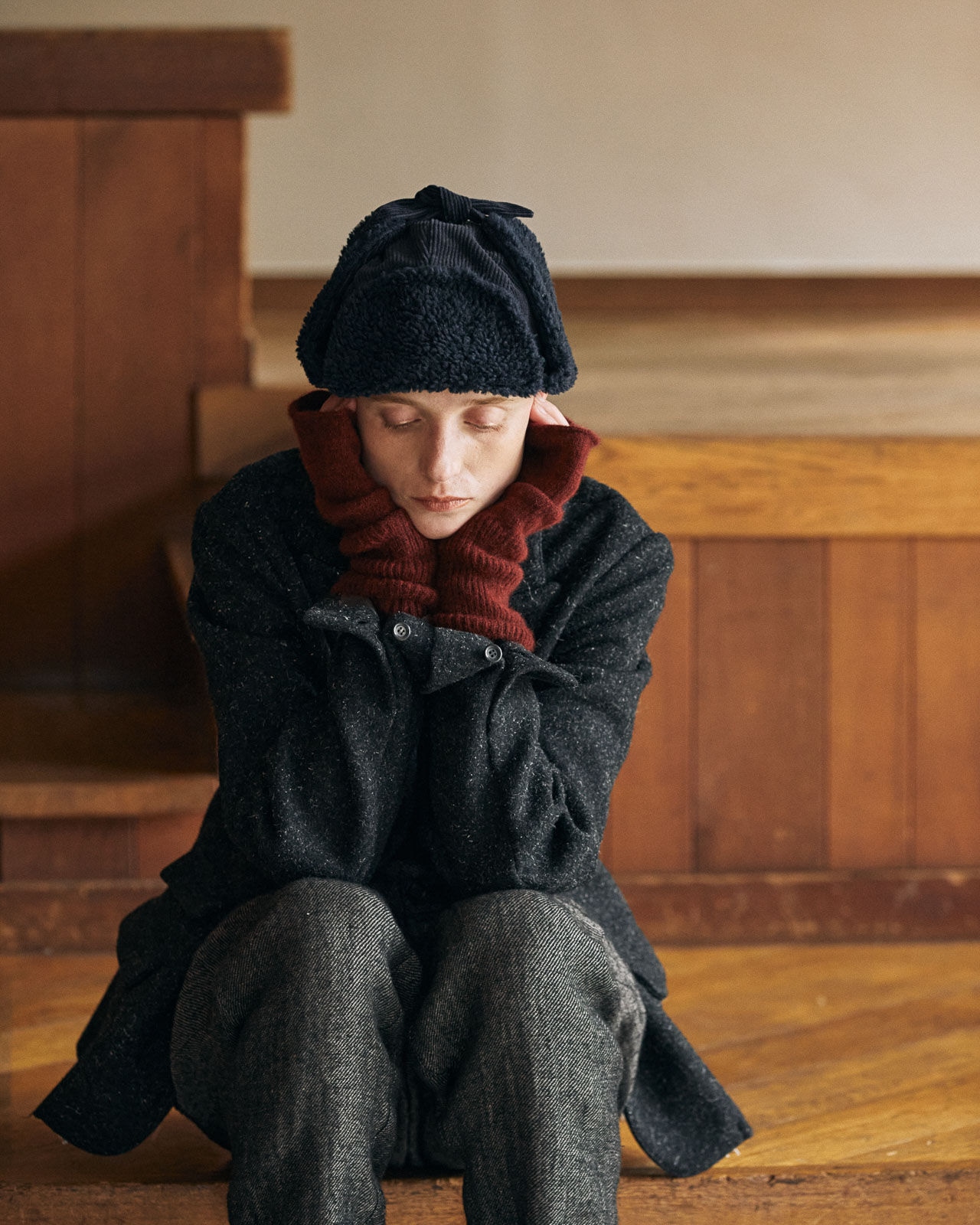 chisaki (チサキ) Yunca gloves / カシミヤセーブル ハンドウォーマー