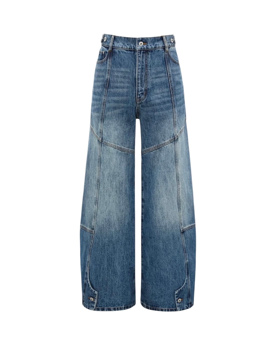 FENG CHEN WANG / PATCHED DENIM TROUSERS