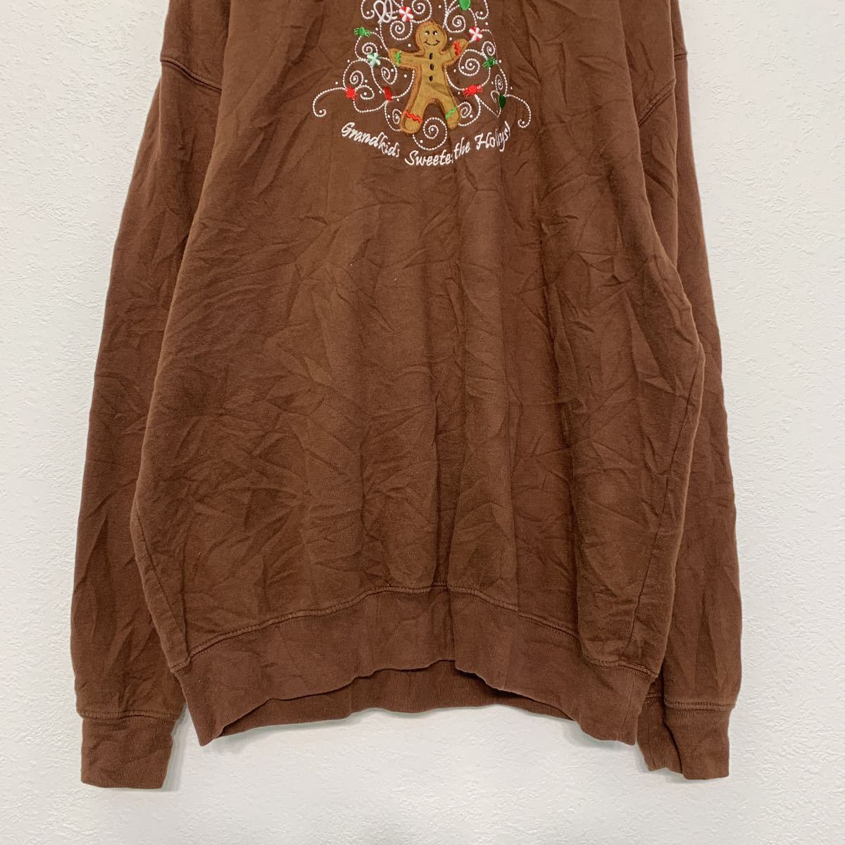 M&C sportswear ロゴ スウェット トレーナー XL ブラウン エム