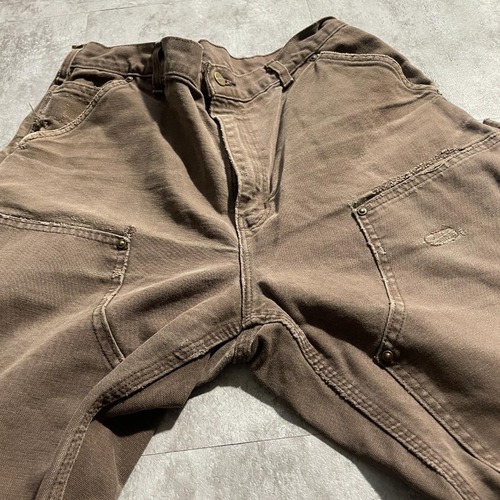 ダークブラウン ダブルニー Carhartt B136 DKB 36×32 詳細写真7