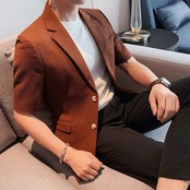 short sleeve suit jacket 00374