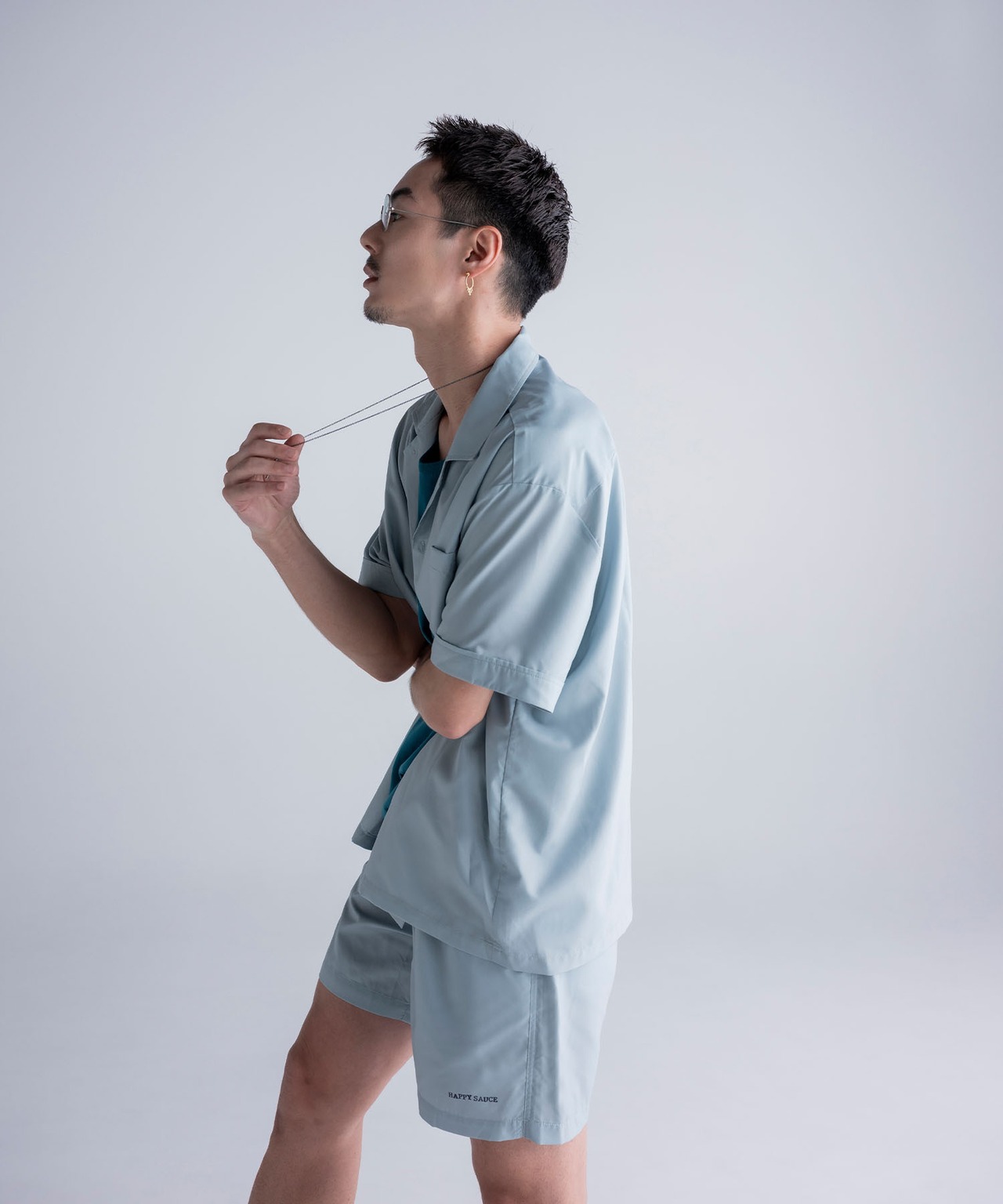 Flower back print shirt［HSS002］