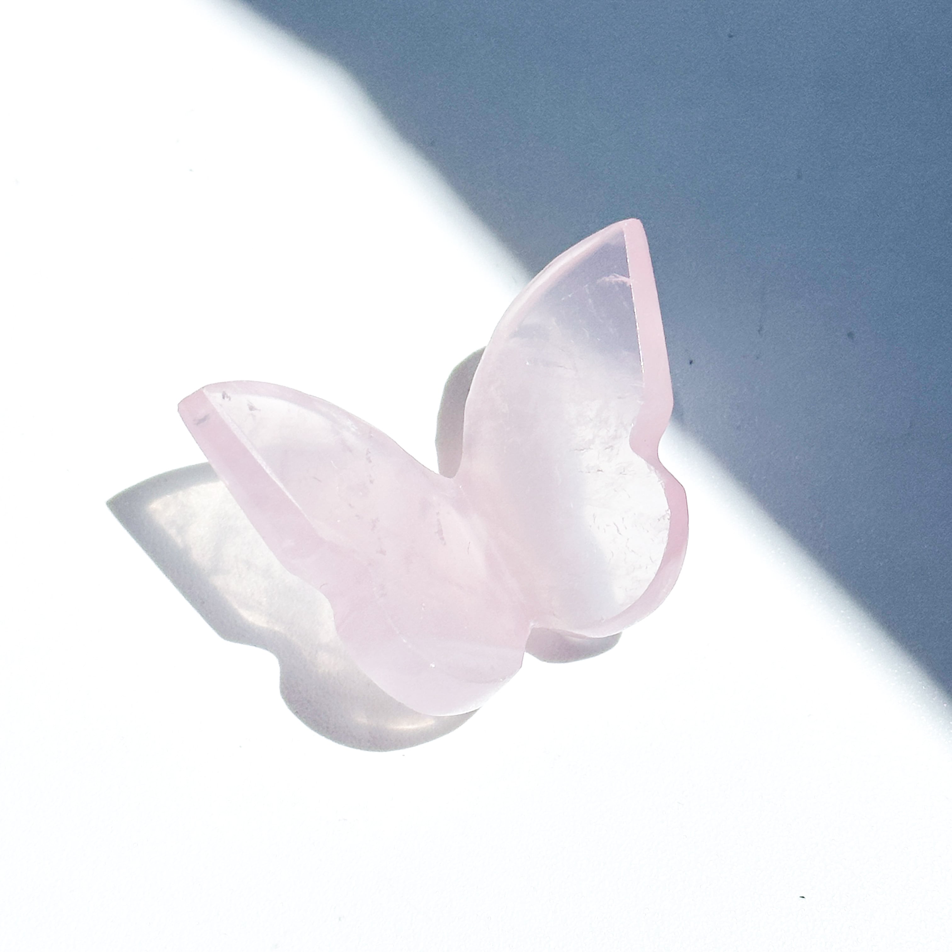 ローズクォーツ 3D蝶 12◇ Rose Quartz Butterfly ◇天然石・鉱物・パワーストーン・インテリア