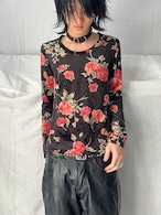 "TORNADO MART" Rose Velour Tops