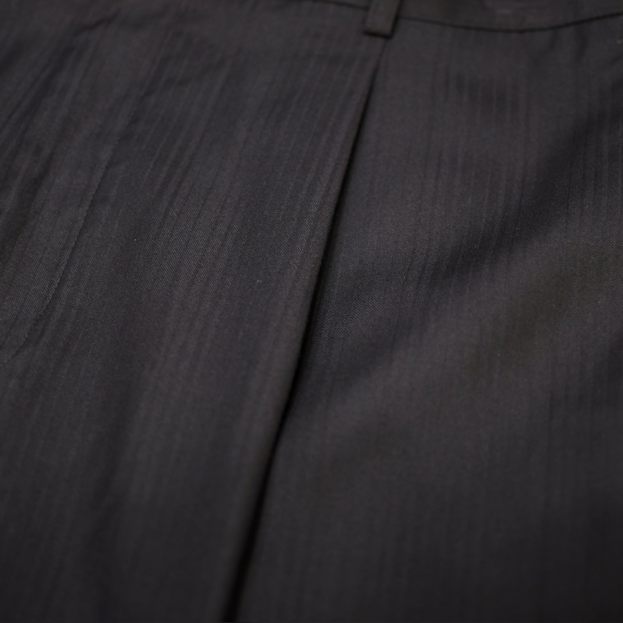 stripe wide slacks brown