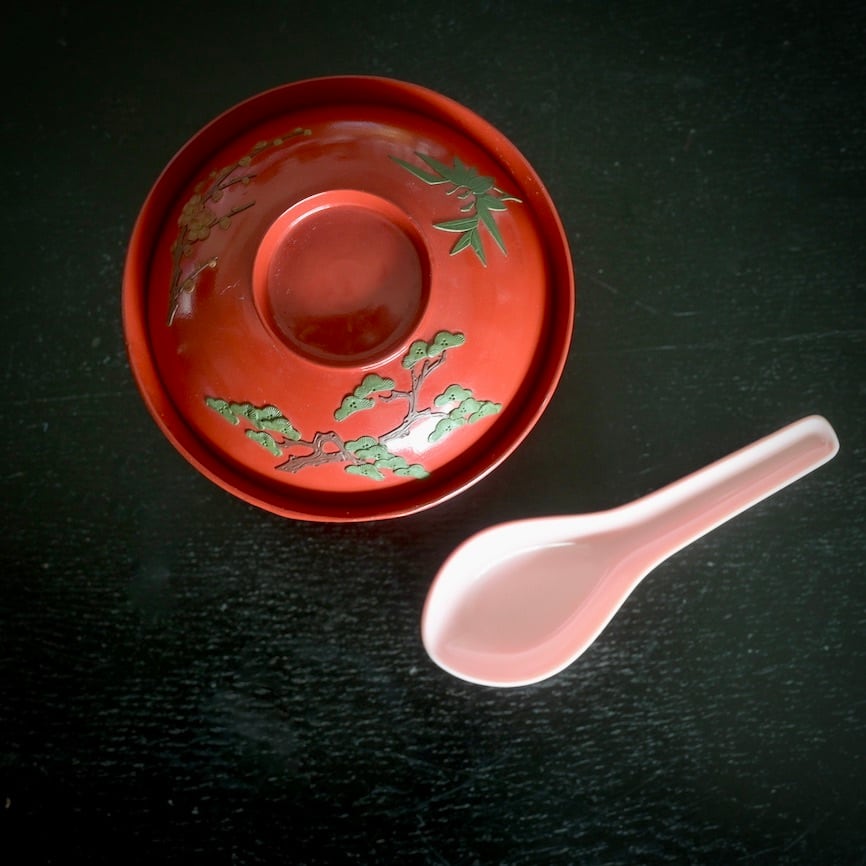 50238】 ピンクのれんげ (1本)/ Pink Soup Spoon | 古道具・器 ハナレ