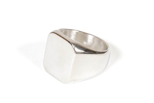 【316L square signet ring】 / SILVER