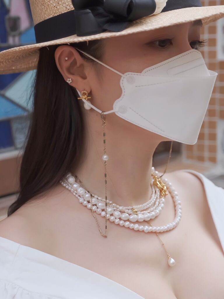 【マスクチェーン】Modern chain & pearl