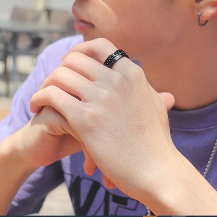 シルバー リング メンズ 指輪 韓国 シンプル アクセサリー ローマ数字 通販