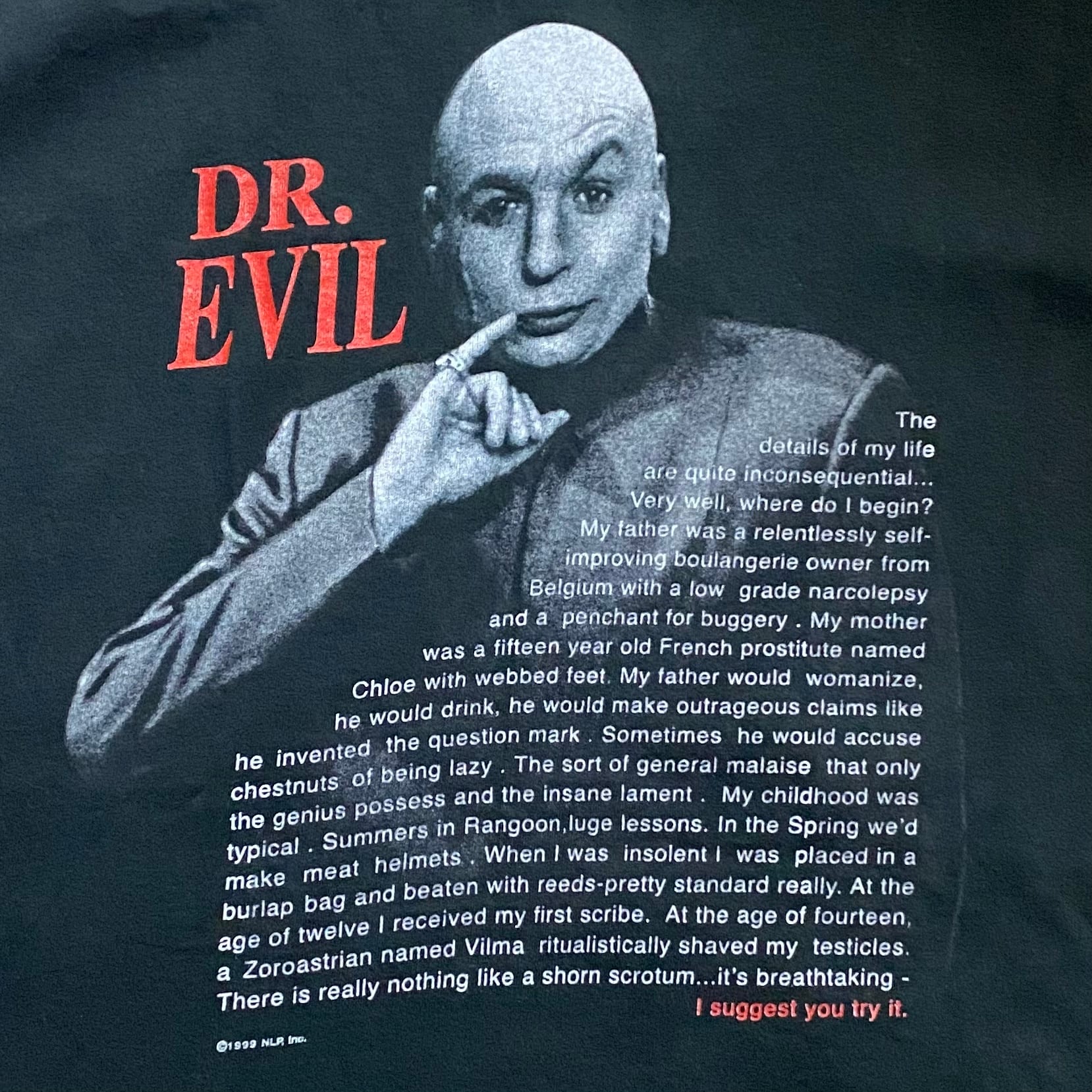 vintage 1999's DR.EVIL by AUSTIN POWERS movie tee | NOIR ONLINE