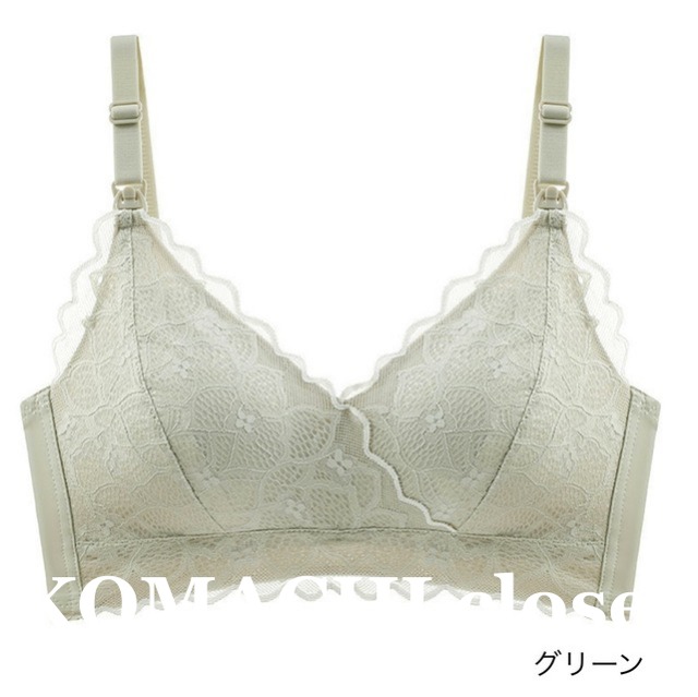 【送料無料】 マタニティブラ 下垂防止 垂れ防止  大きいサイズ ストラップオープン フロントオープン 韓国 レディース  オルチャン 緑 グリーン 紫 パープル グレー ピンク くすみカラー ベイクドカラー マタニティ ワンタッチ ホールド力 3段ホック ナイトブラ 苦しくない 締め付けない 産前 産後 綺麗めレース 大人可愛い 柔らかい デイリーユース 普段使い 休日  パット付き M L XL 2XL カラバリ 上品 フリル 型崩れ防止 折りたたみ 旅行 ママ フェミニン エレガント