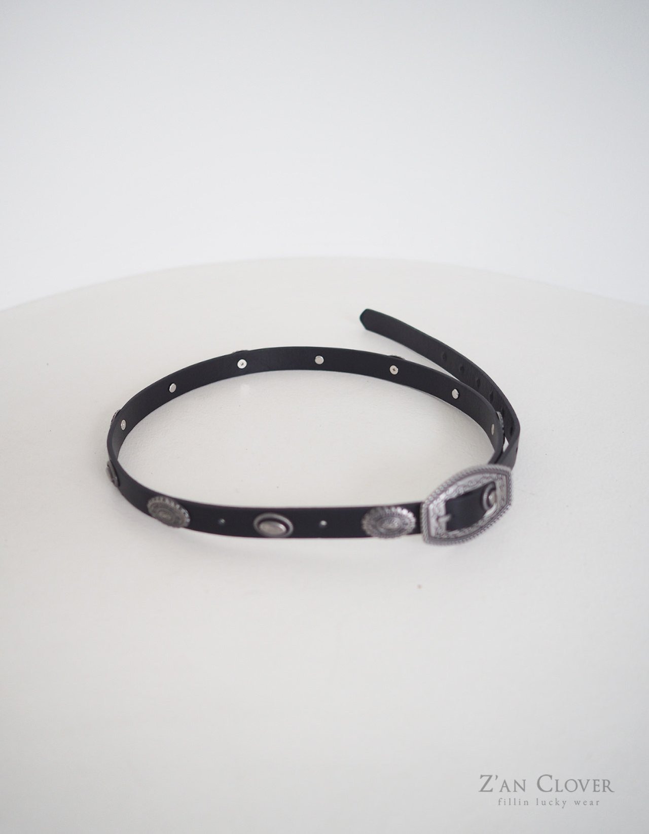 [Z’AN CLOVER] Elliptical Concho Belt / [지안클로버] 타원콘초벨트