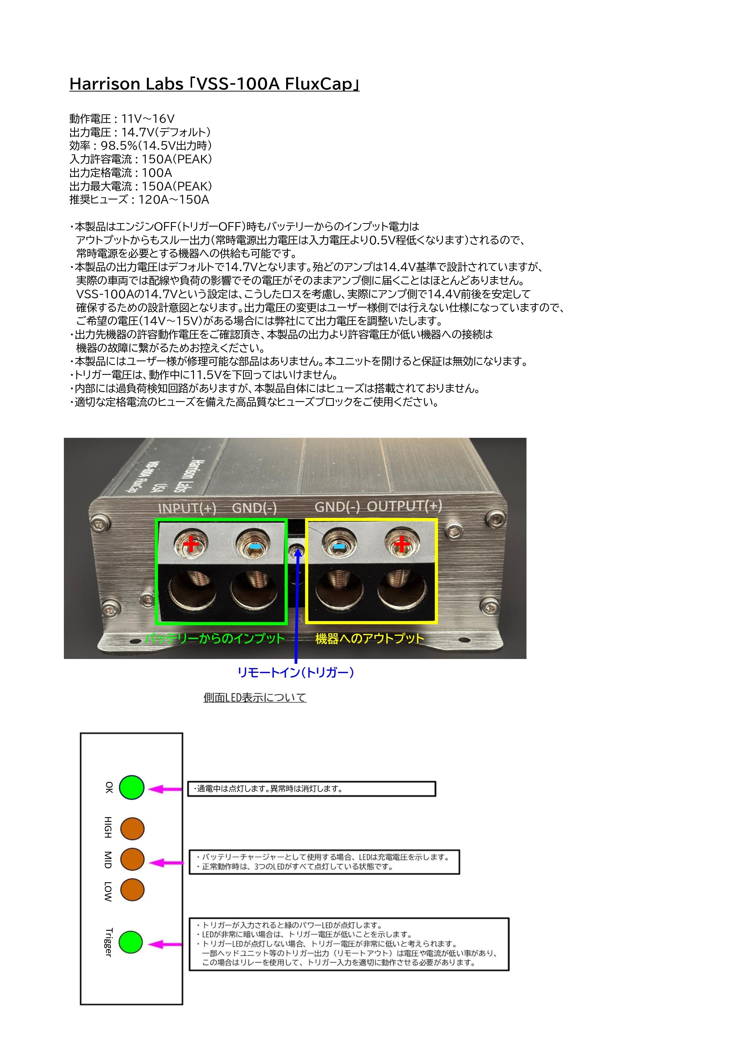 国内正規品】Harrison Labs 「VSS-100A FluxCap」 ボルテージ