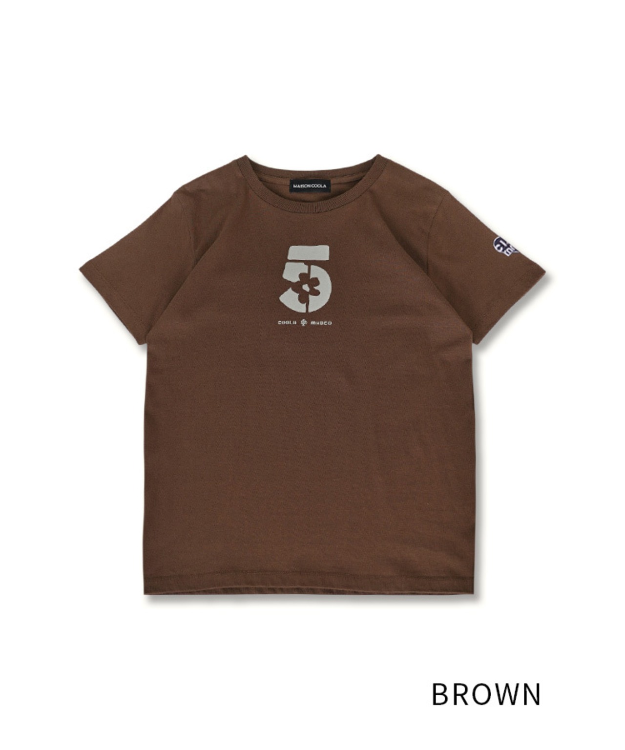 5ロゴプリントコンパクトTシャツ (BROWN)　CQ-49005