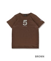 5ロゴプリントコンパクトTシャツ (BROWN)　CQ-49005