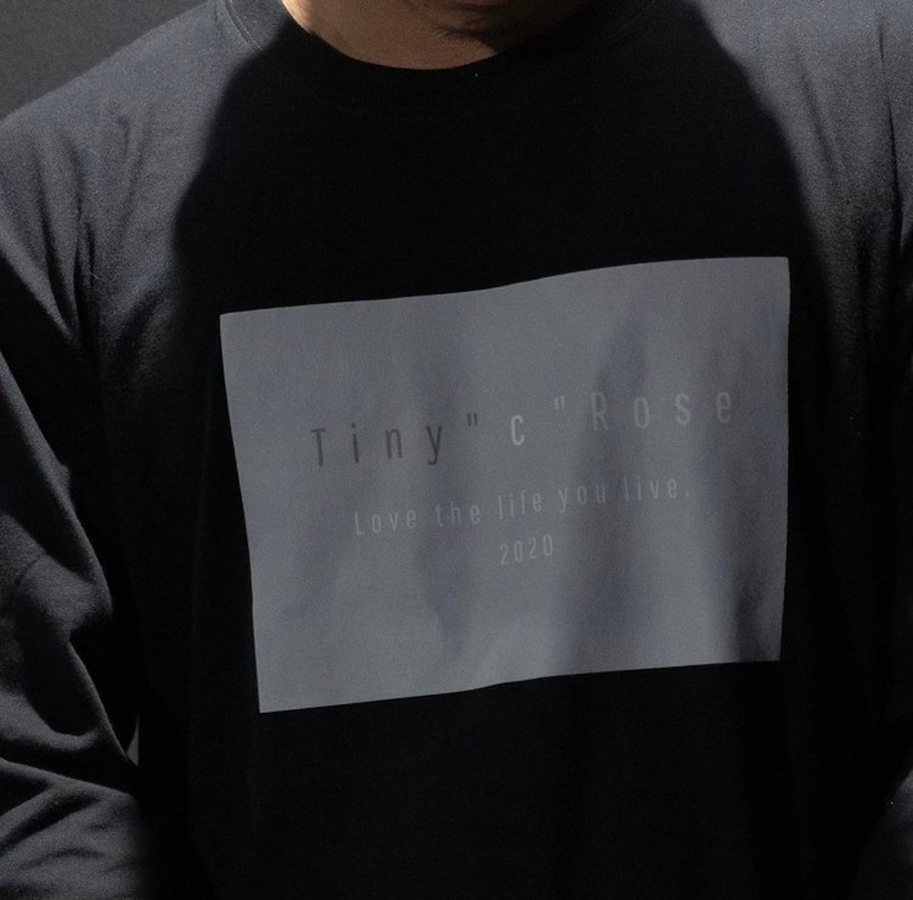 TINY"C"ROSE LONG SLEEVE BLACK【サイズ別注品】
