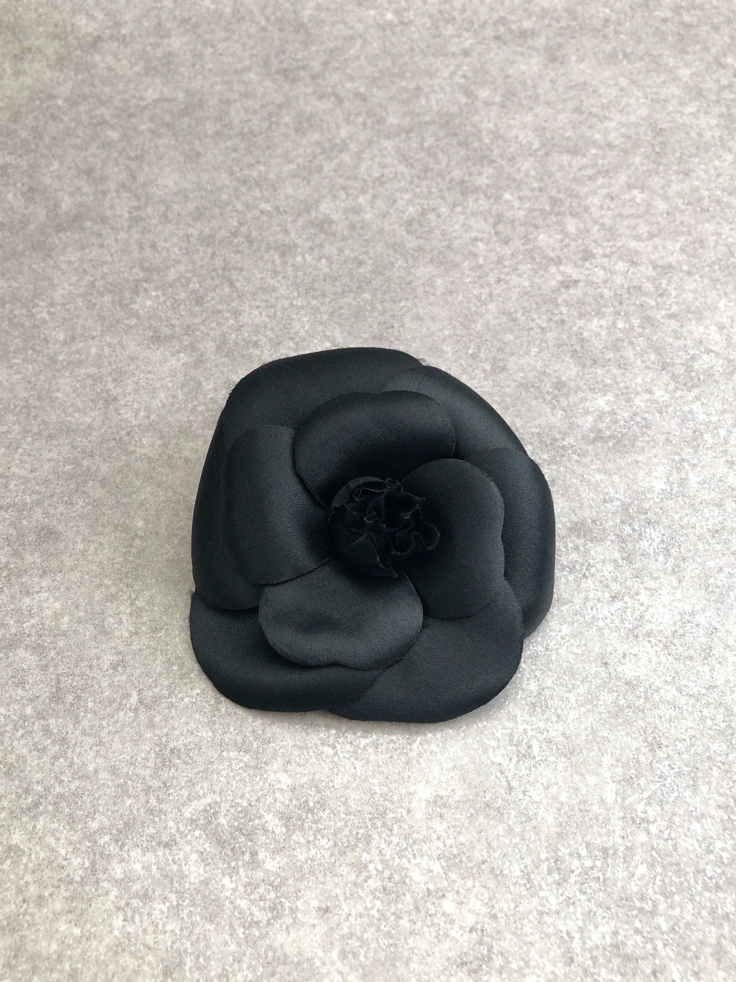 CHANEL シャネル ブローチ ブラック カメリア vintage ヴィンテージ