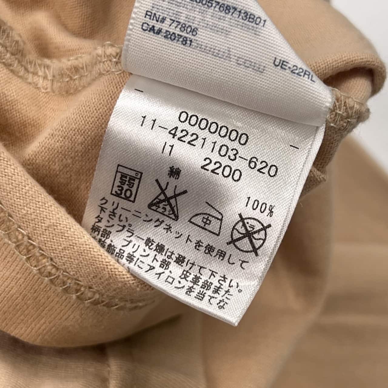 TOMMY HILFIGER トミーヒルフィガー Vネック 長袖 Tシャツ M/うすだいだい色 メンズ