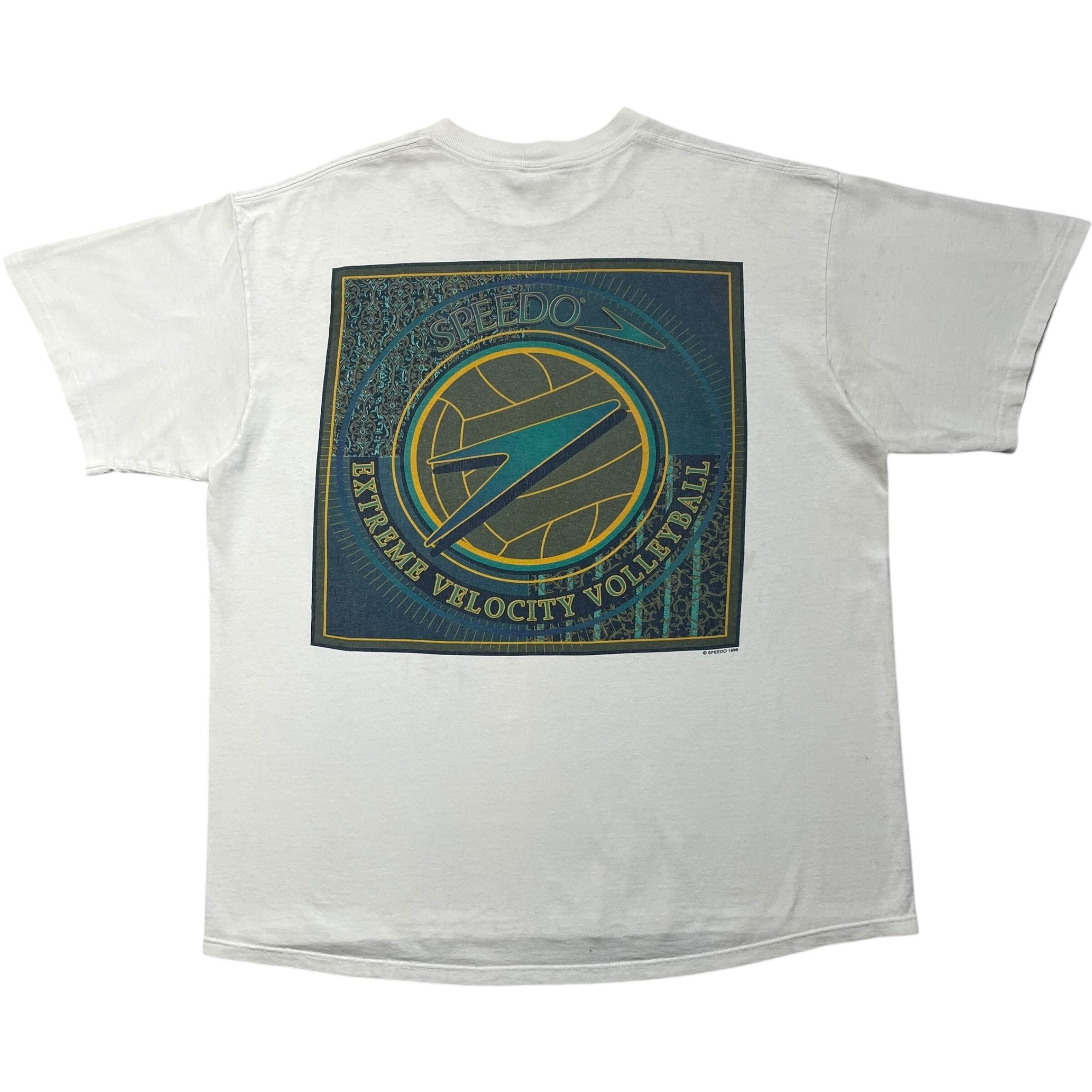 《XL》 SPEEDO Tシャツ 両面プリント ホワイト シングルステッチ ホワイト 90年代 vintage no.6608