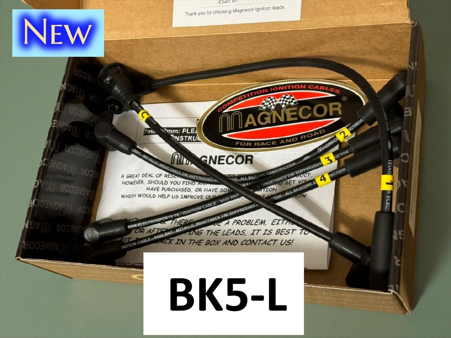 【 BK5-L 】ABR-MAGNECOR BK70 ハイパフォーマンス 純正スタイル・プラグコードSET 〜1996年迄 ※水平装着IGコイル 【JAPAN-SPECカスタム】パーツNo :ABR-MA7088-BK5 ( ref. GHT241 GHT241LAG )