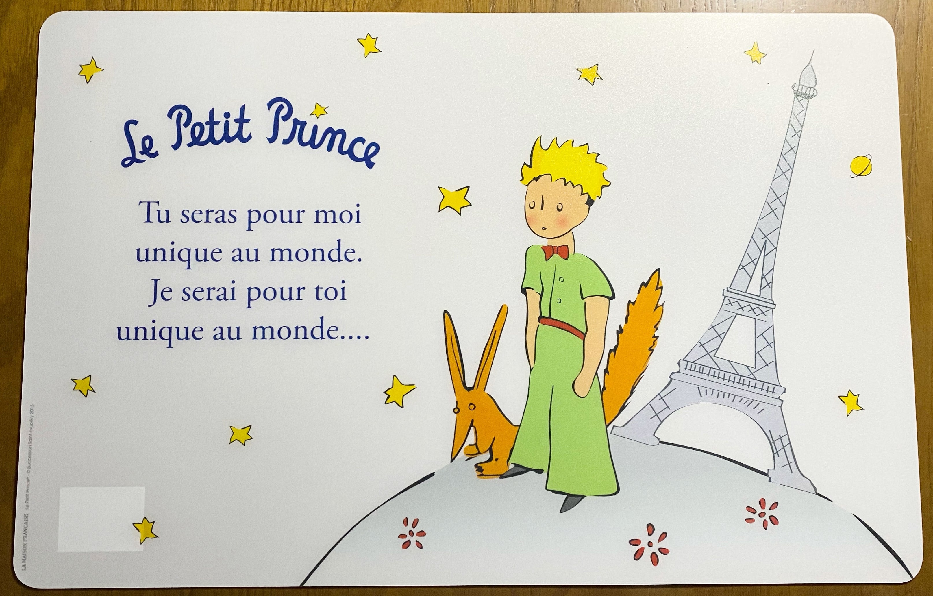 星の王子さま ランチョンマット 2枚セット フランス le petit prince フランス雑貨 輸入雑貨 The little prince  franceshop