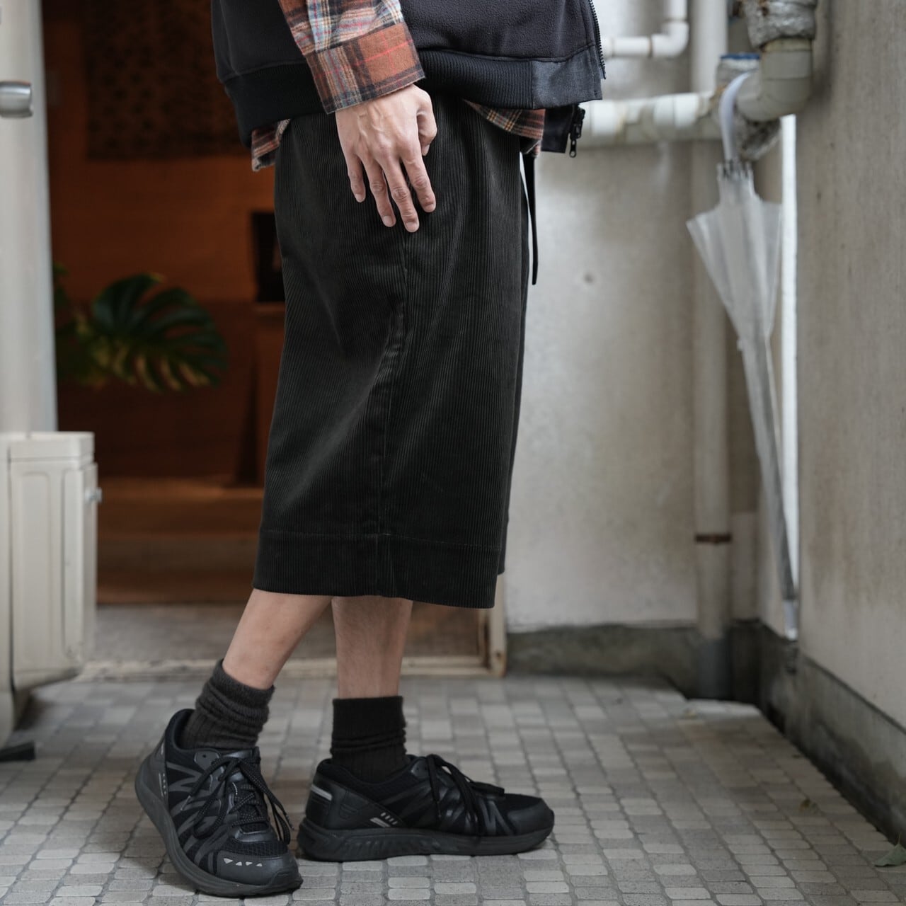 パンツ TUKI 0169 SHORT SHORT WIDE WORK TUKI・NORITAKE / HARADA | 0169 SHORT SHORT WIDE WORK （black