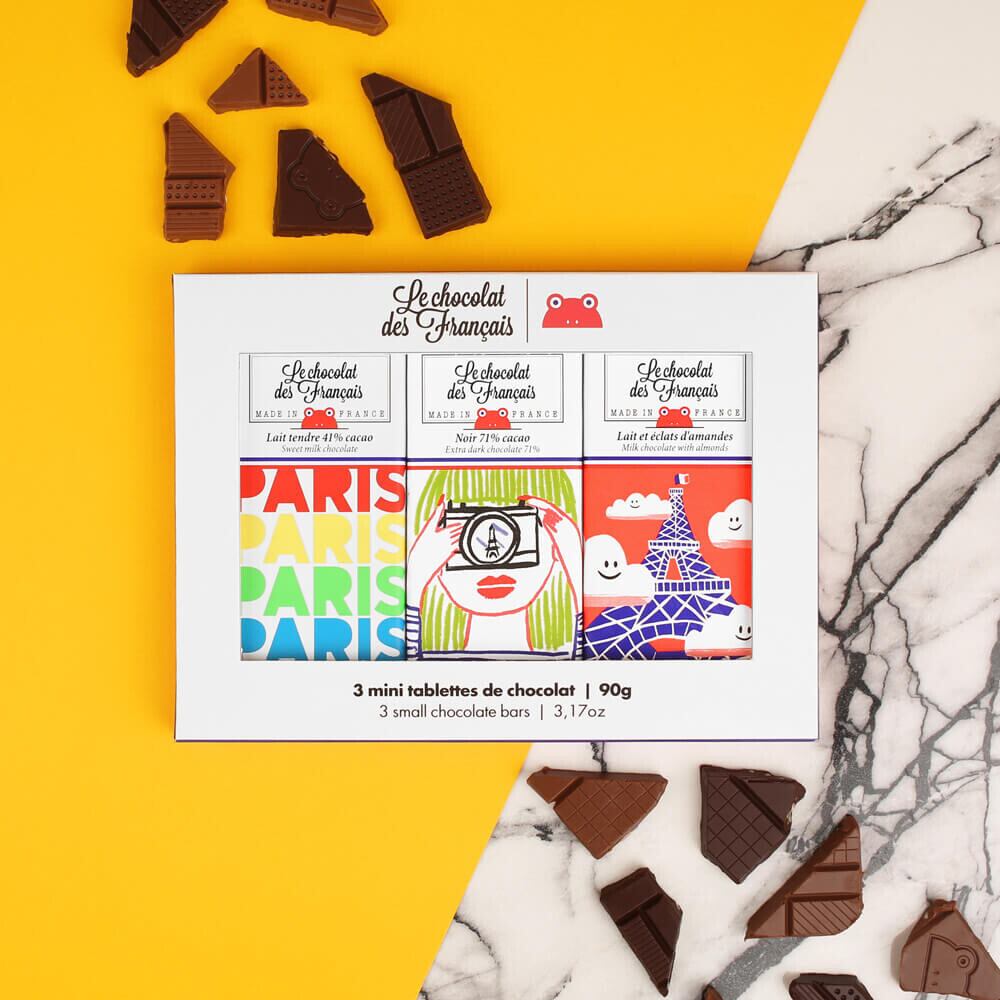 Le chocolat des Francais ミニバー３個セット パリツアー・コレクション