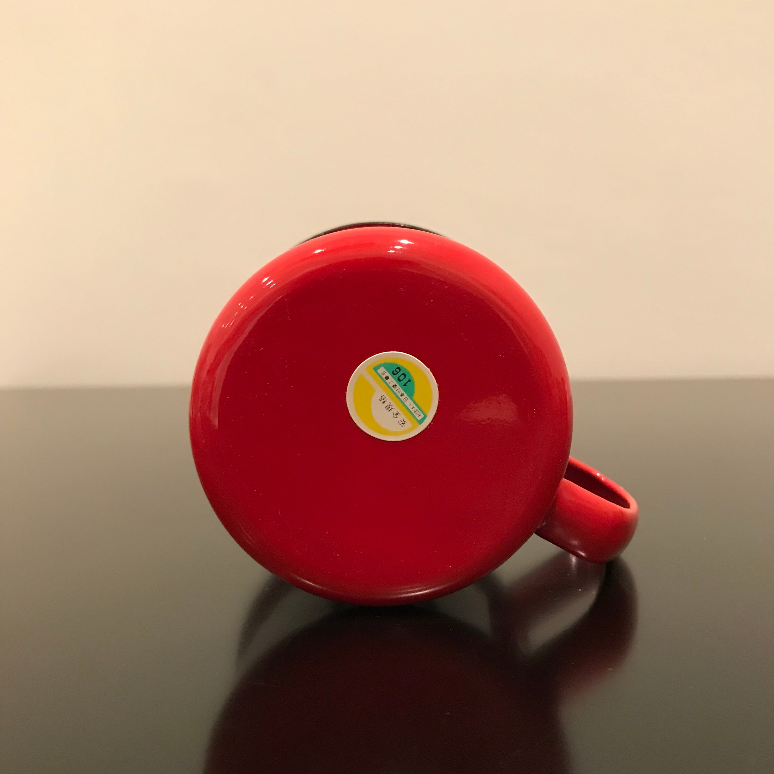 1970年代 未使用保管品 ラングラー琺瑯ノベルティーマグカップ レッド