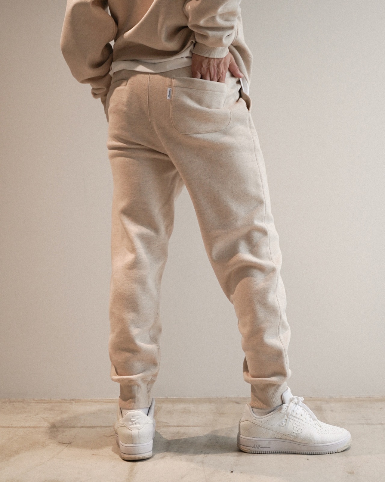 【#Re:room】WOOL BLEND HERRINGBONE SWEAT PANTS［REP311］