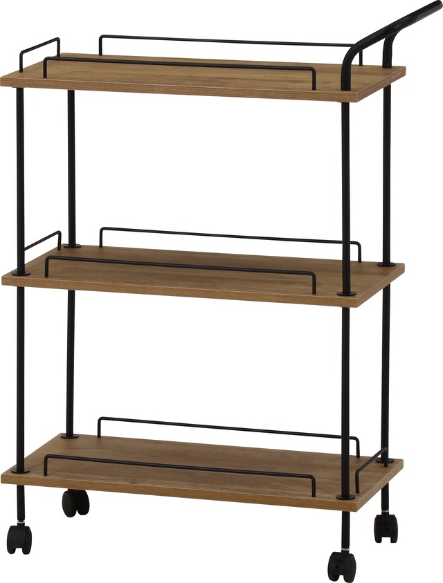 EZBOツイストロック キッチンカート オークナチュラル