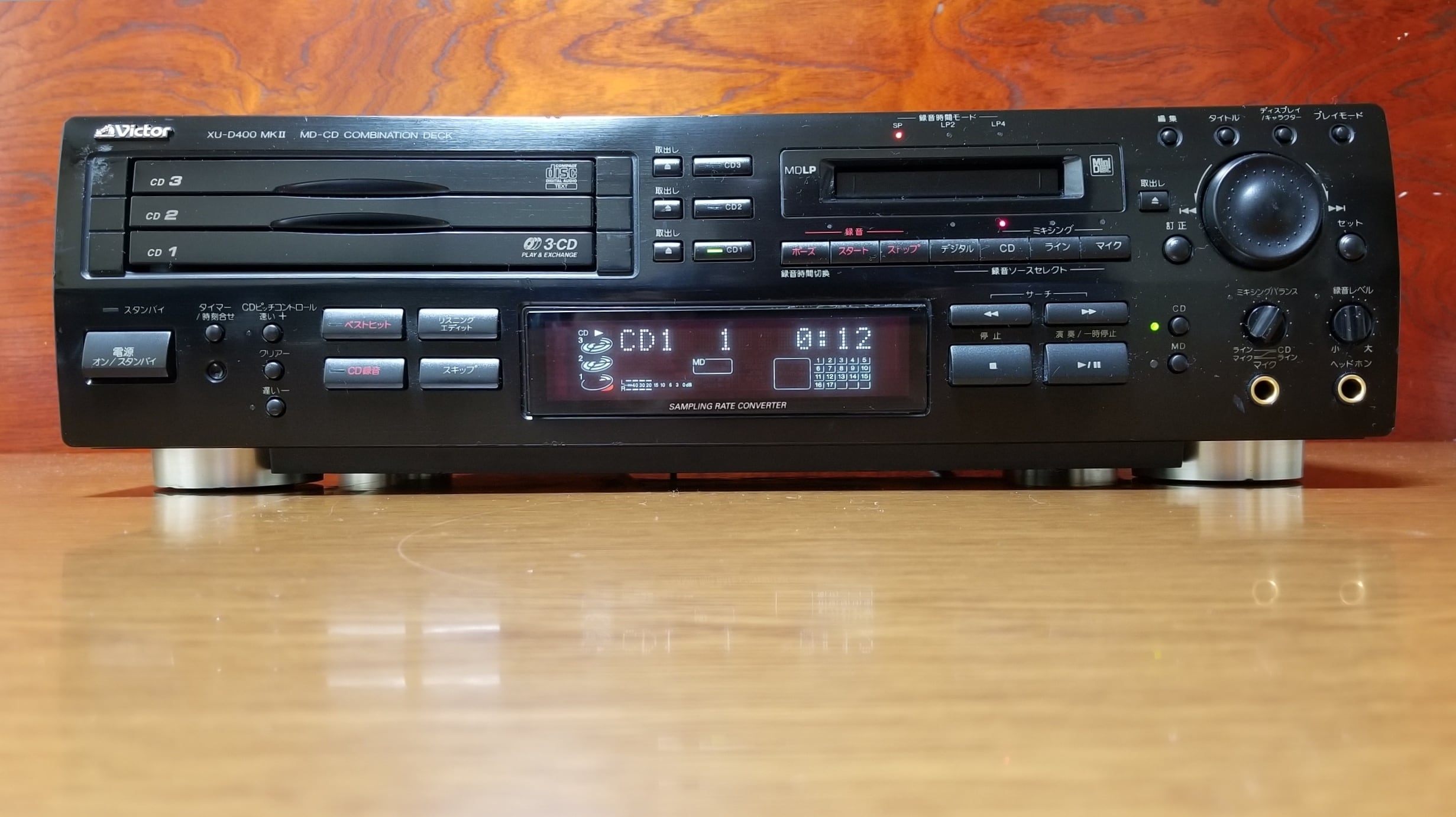 動作品☆ Victor XU-D400MKⅡ CD/MD コンビネーションデッキ 【公式通販】
