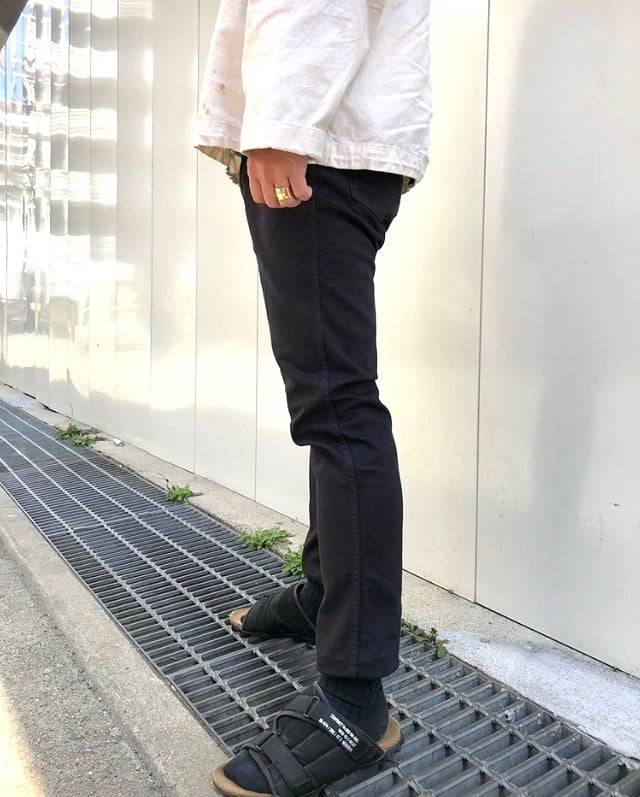 【BOW & ARROW BAA オリジナル ブラックパンツ L】 BAA LS-6 BLACK STRETCH