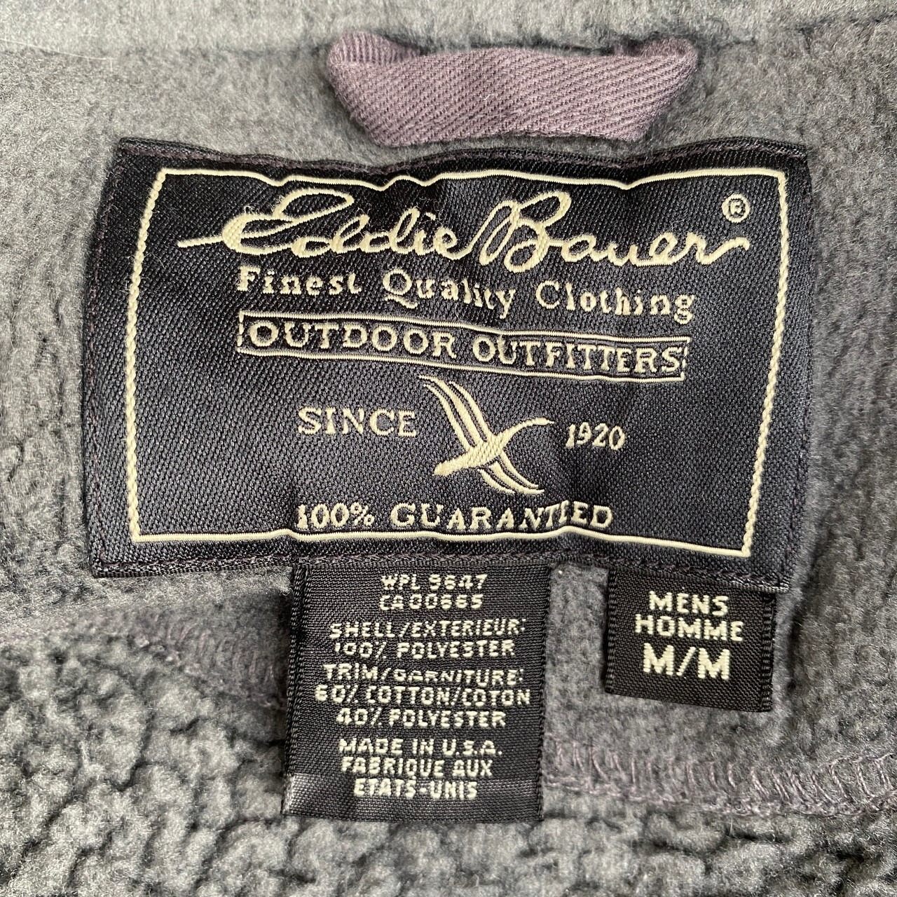 USA製 Eddie Bauer エディーバウアー 裏ボア ハーフジップ フリース 