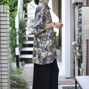 Egypt pattern thai silk shirt