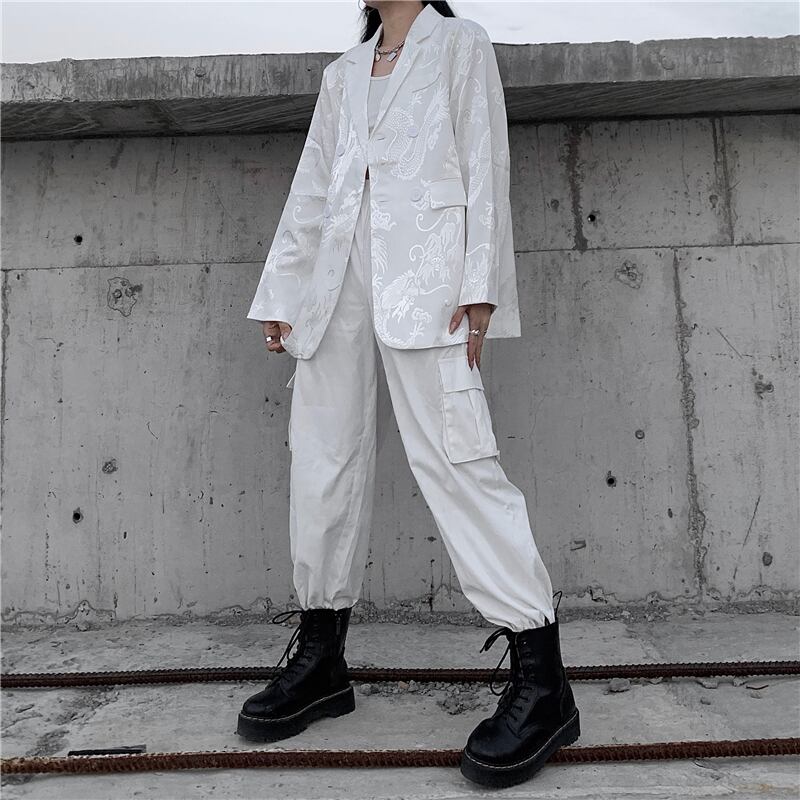 ゴスロリ系 ストリート系 ジャケット 中華風 ドラゴンデザイン ビジュアル系 病み可愛い 韓国ファッション 原宿系 10代 代 天使と悪魔 サブカル系ファッション Seasonz