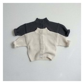 【取寄】minirobe ワッフルハイネックカーディガン｜冬服｜韓国子供服