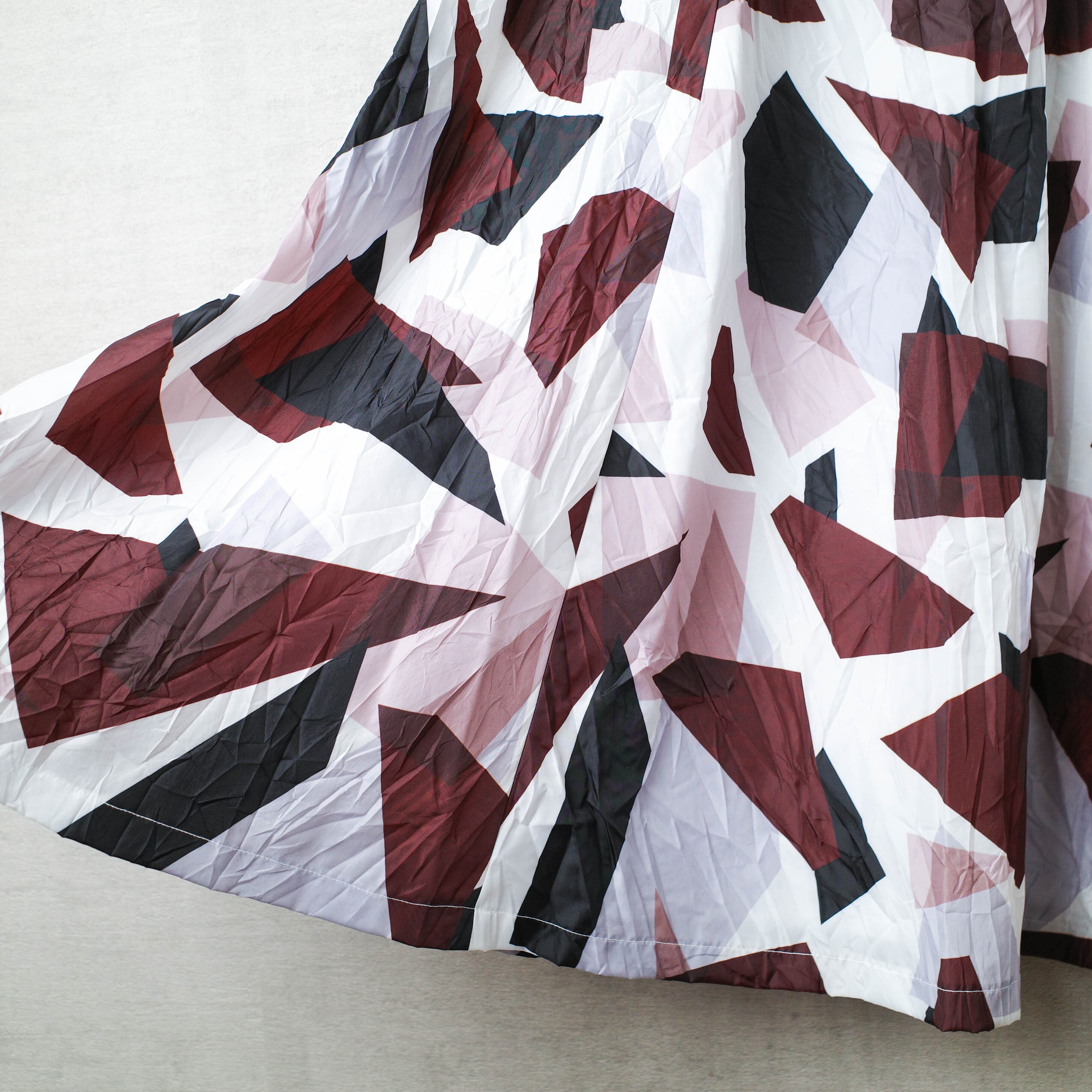 [NEW] RIM･ARK	GEOMETRY PRINT FLARE SKIRT 460BAL31-0160
