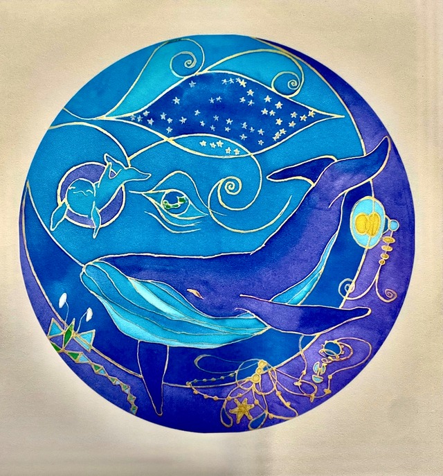 10) 宇宙からの癒し❣️マウントシャスタ「スピリチュアル・エナジー」アート小型「Whale Dream」