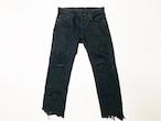 19AW  硫化染めダメージブラックデニム5P / Sulfide dyeing damage black denim pants