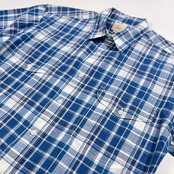 90s 00s Viyella LONDON ヴィエラ チェック柄 両胸ポケット 半袖シャツ サイズ L /ブルー/オールド/ビンテージ