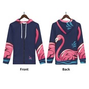 Women's All Over Print Zip Up Hoodie Swim 4363