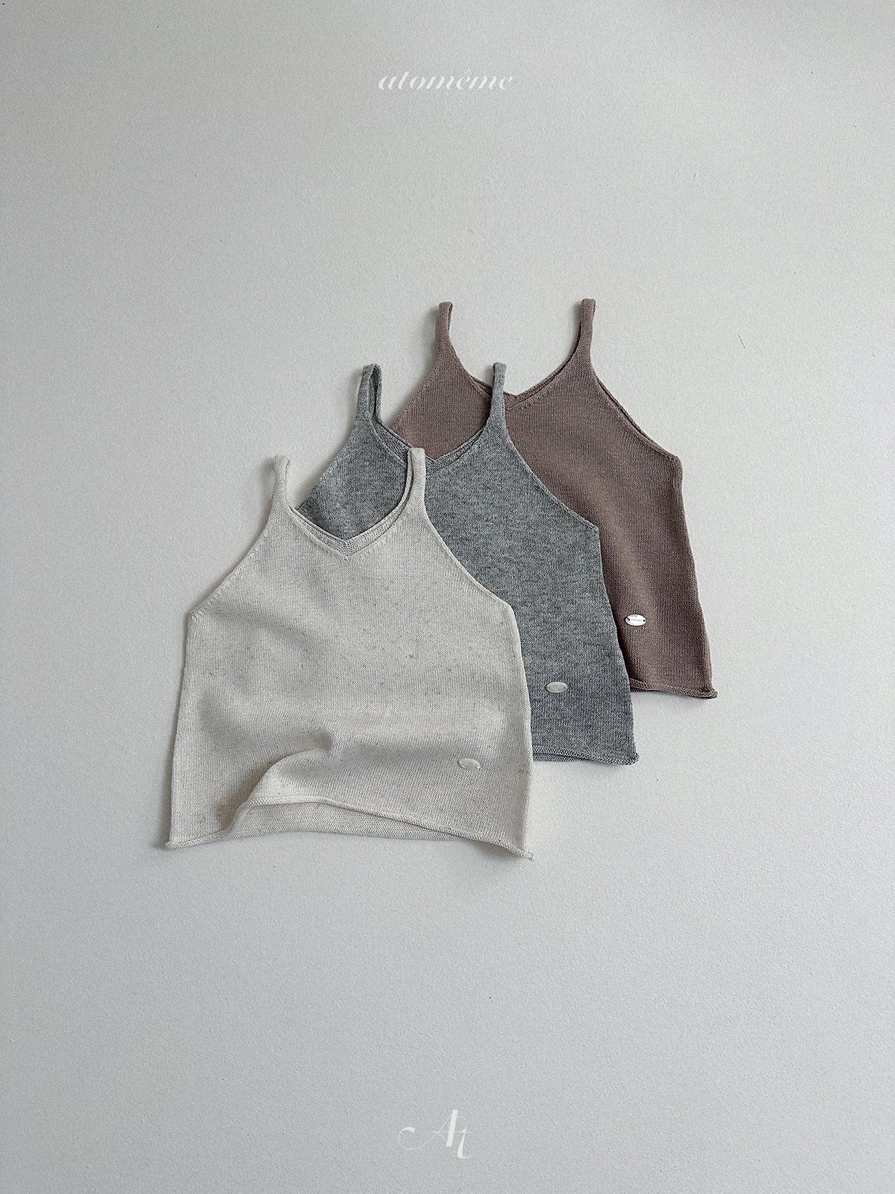 [atomeme] Linen Sleeveless / [아토메메] 린넨니트나시