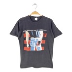 80s ブルーススプリングスティーン パキスタン製 ヴィンテージTシャツ BORN IN THE USA ロックTシャツ サイズS相当 古着 @AAA1535