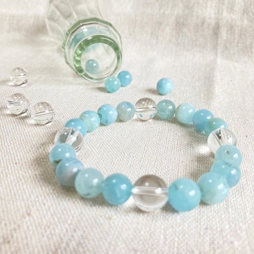 天然石ブレスレット(アクアマリン) 天然石ブレスレット(アクアマリン)